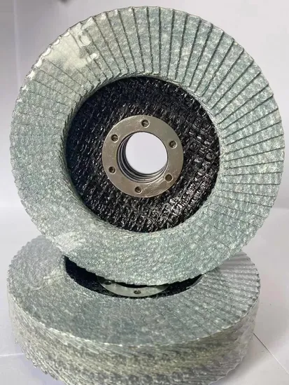 Disco lamellare personalizzato con rivestimento bianco e abrasivi in ​​ceramica da 115X22 mm con supporto in fibra di vetro per la lucidatura del legno metallico